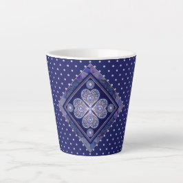Blue Rosace Milchtasse