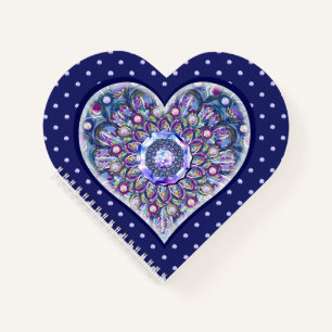 Blue Rosace Notizbuch