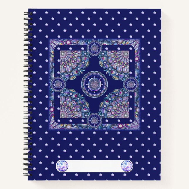 Blue Rosace Notizbuch (Vorderseite)