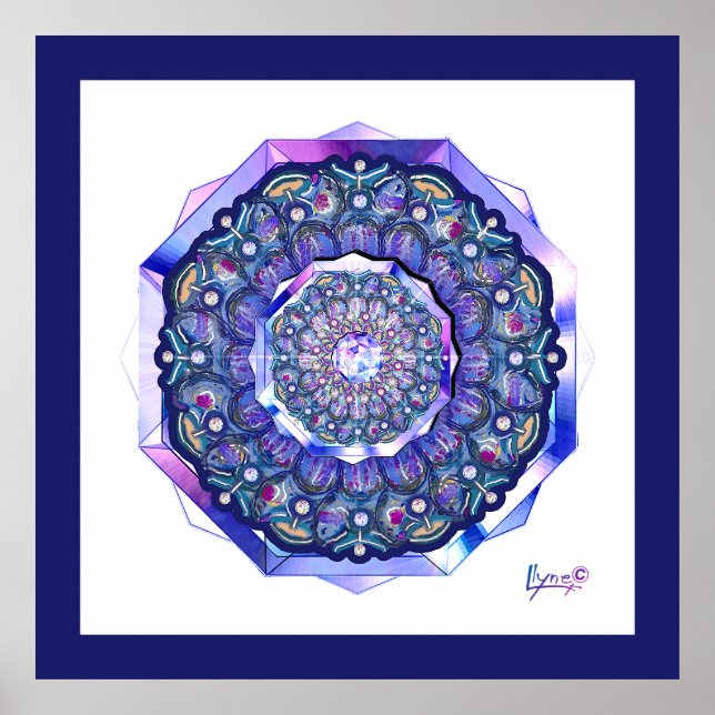 Blue Rosace Poster (Vorne)