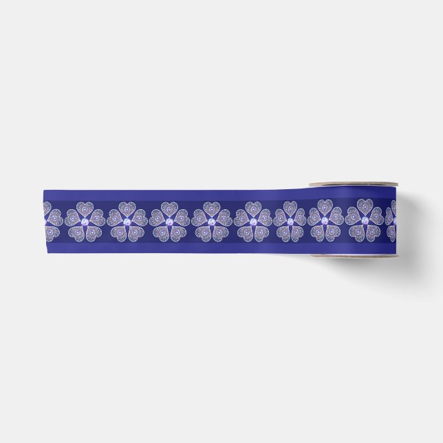 Blue Rosace Satinband (Vorderseite)