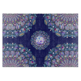 Blue Rosace Schneidebrett