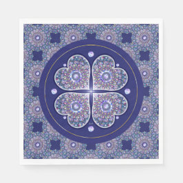 Blue Rosace Serviette