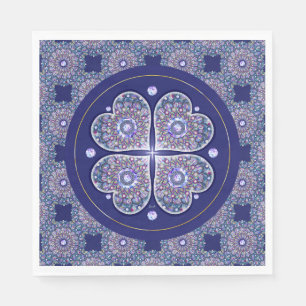 Blue Rosace Serviette