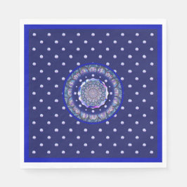 Blue Rosace Serviette