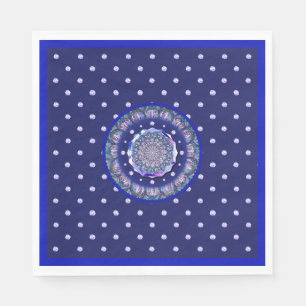 Blue Rosace Serviette