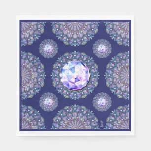 Blue Rosace Serviette