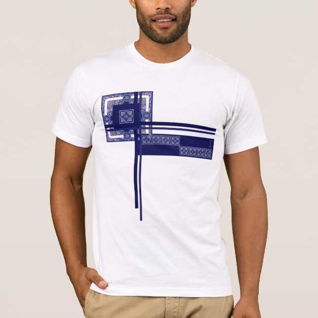 Blue Rosace T-Shirt (Vorderseite)