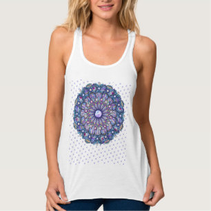 Blue Rosace Tank Top
