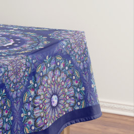 Blue Rosace Tischdecke