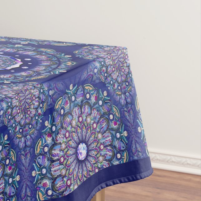 Blue Rosace Tischdecke (Beispiel)