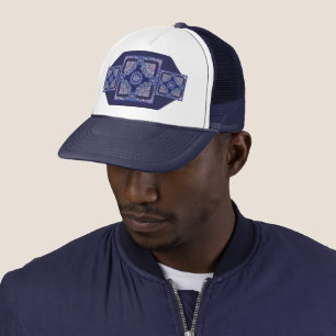 Blue Rosace Truckerkappe
