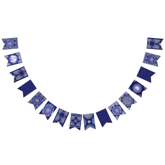 Blue Rosace Wimpelkette (Alle)