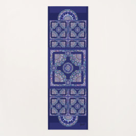 Blue Rosace Yogamatte
