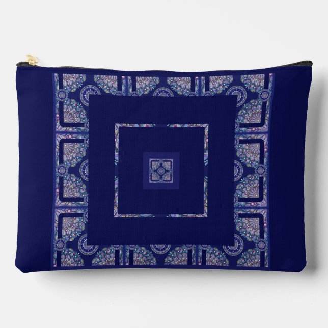 Blue Rosace Zubehörtasche (Vorderseite)