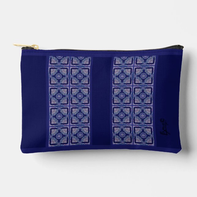 Blue Rosace Zubehörtasche (Vorderseite)