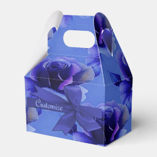 Blue Rose Blumenmuster Gable Fevor Box Geschenkschachtel