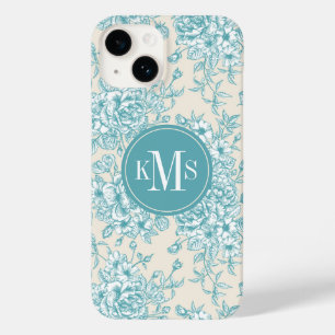 Blue Rose Bouquet Garden Blumenmuster Case-Mate iPhone 14 Hülle