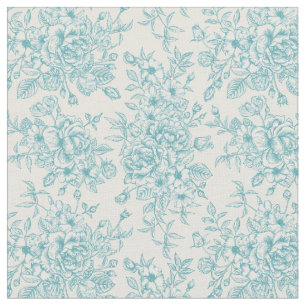 Blue Rose Bouquet Garden Blumenmuster Stoff