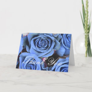 Blue Rose Floral Vielen Dank Dankeskarte