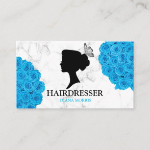 Blue Rose Frisör Frisör Beauty Salon Visitenkarte