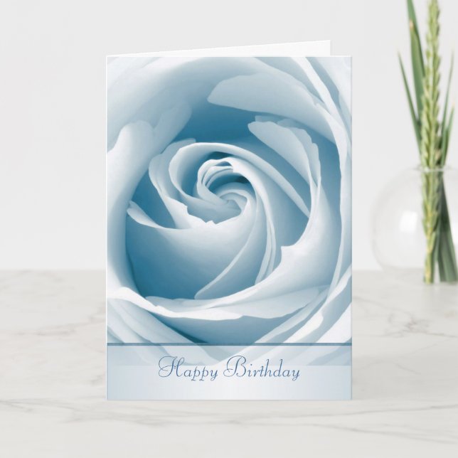 Blue Rose Geburtstagskarte Karte (Vorderseite)