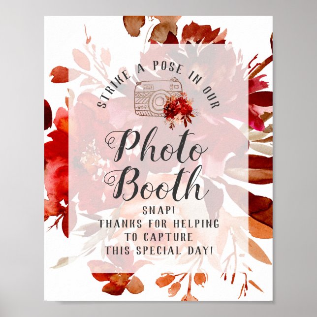 Blue Rose Gold Agate Foto Stand Hochzeitssing Poster (Vorne)
