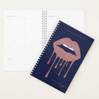 Blue Rose Gold Glitzer Drilling Lips