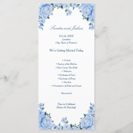 Blue Rose Hochzeitsprogramm Programm