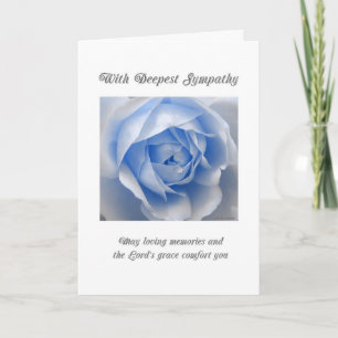 Blue Rose Religious Sympathy Card Karte