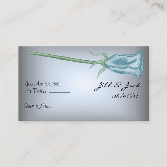 Blue Rose Sitzkarten Platzkarte (Vorderseite)