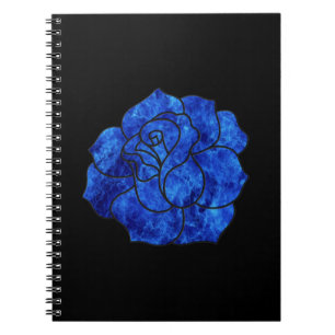 Blue Rose Spiral Notebook Notizblock