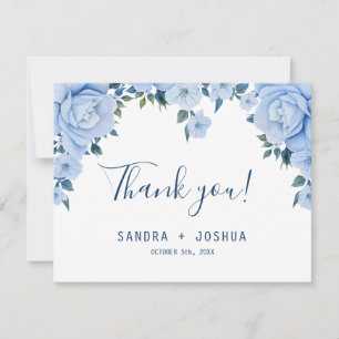 Blue Rose Vielen Dank für Ihre Hochzeitskarte Dankeskarte