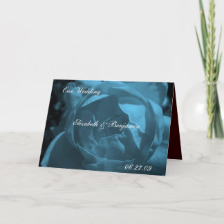Blue Rose Wedding Einladung