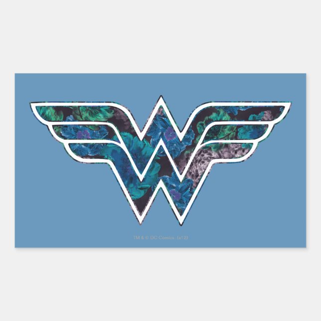 Blue Rose WW Rechteckiger Aufkleber (Vorderseite)