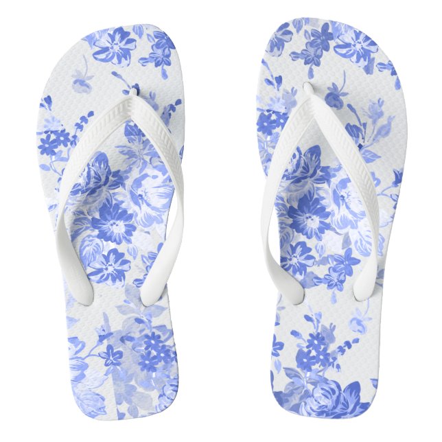 Blue Roses Flip Flops Casual Wear (Fußbett)