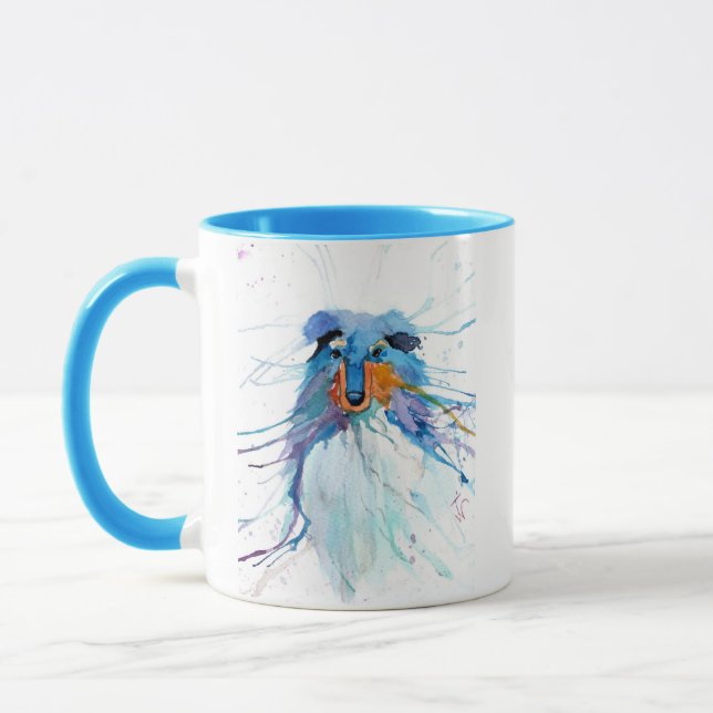 Blue Rough Collie Mug Tasse (Links)