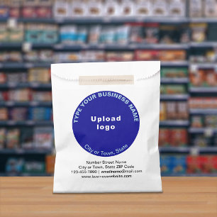 Blue Round-Business-Marke auf Papiertüte Geschenktütchen