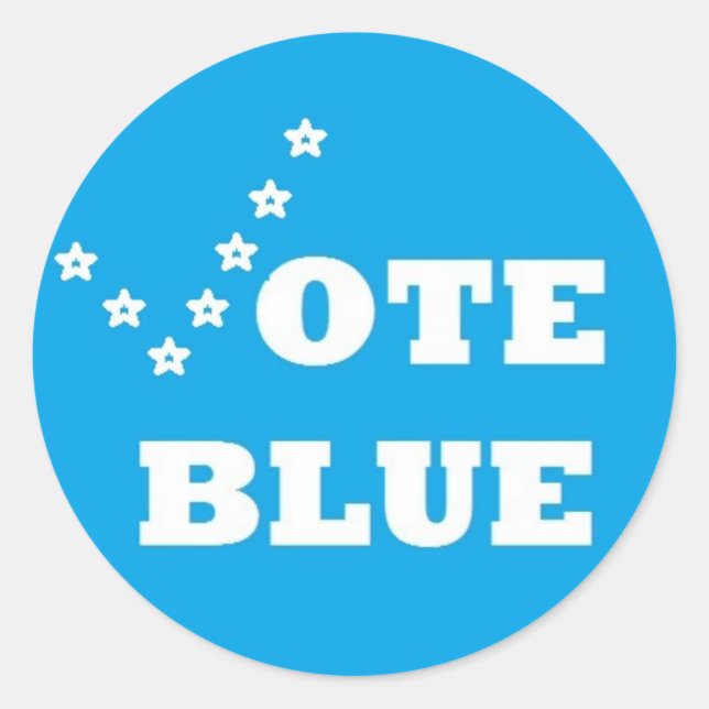 Blue Round Stickers wählen (Vorderseite)