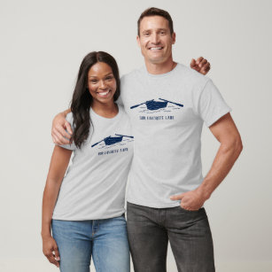 Blue Rowboat Graphic Custom Souvenir Personalisier T-Shirt