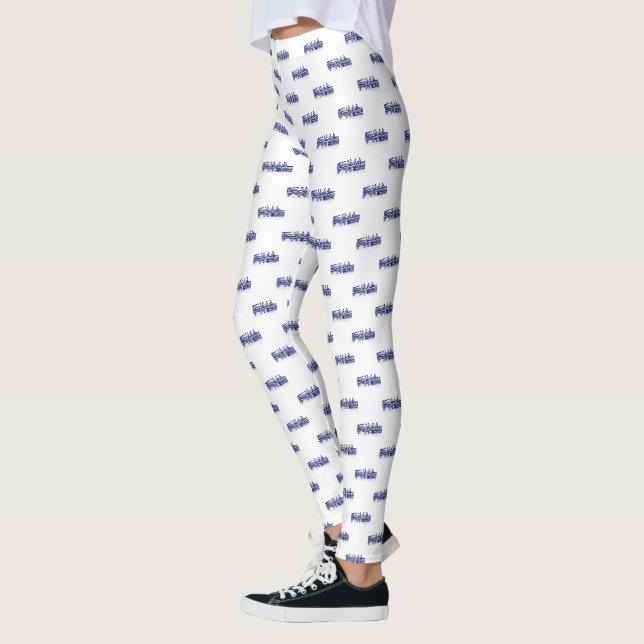 Blue Rowers Crew Team Wassersport Leggings (Links)