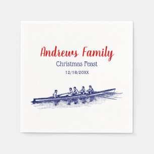 Blue Rowers Crew Team Wassersport Serviette