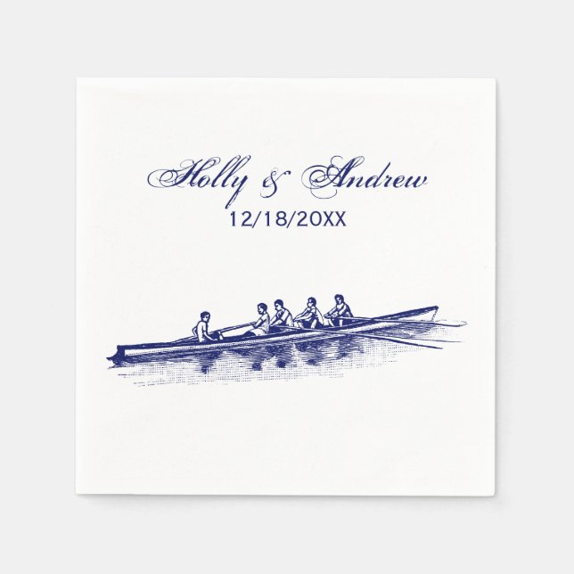 Blue Rowers Crew Team Wassersport Serviette (Vorderseite)