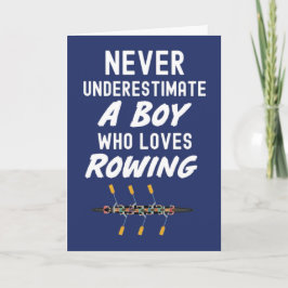 Blue Rowing Cards für Boys Karte
