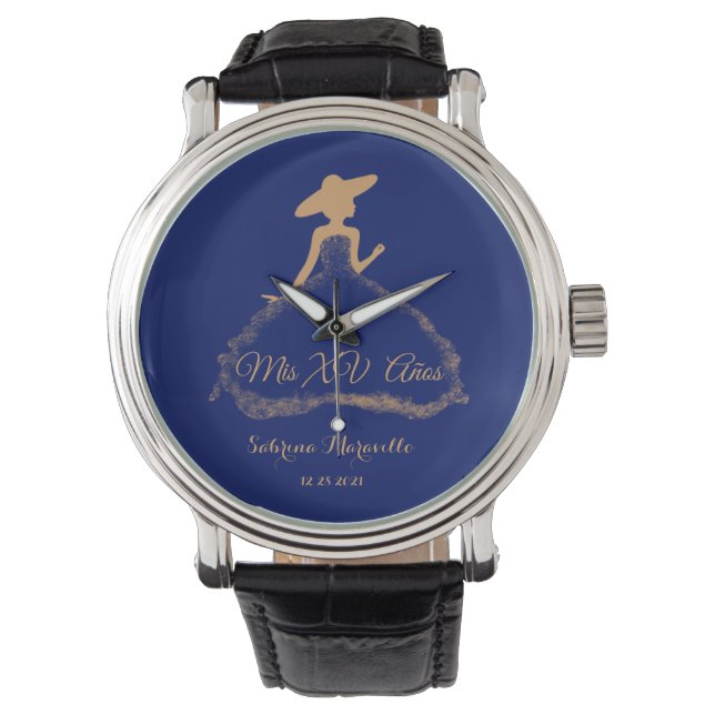 Blue Royal charra quinceañera, azul watch wester Armbanduhr (Vorderseite)