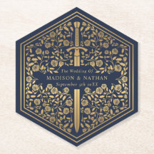 Blue Royal Mittelalterliche Hochzeitspapier Unters