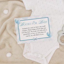 Blue Royal Prince & Carriage Books for Baby Card Begleitkarte