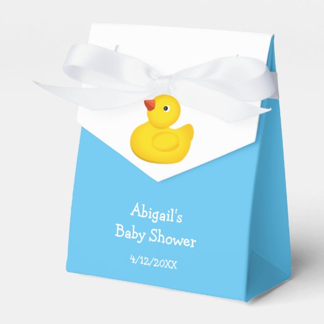 Blue Rubber Duck Baby Duck Personalisiert Geschenkschachtel (Vorderseite)