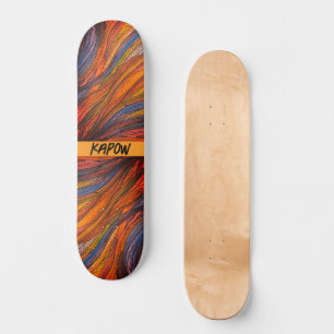 "Blue Rust Strands" auf Skateboard