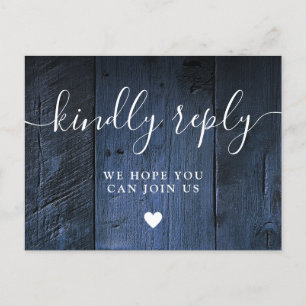 Blue Rustic Bard Wood Song Anfrage UAWG Postkarte
